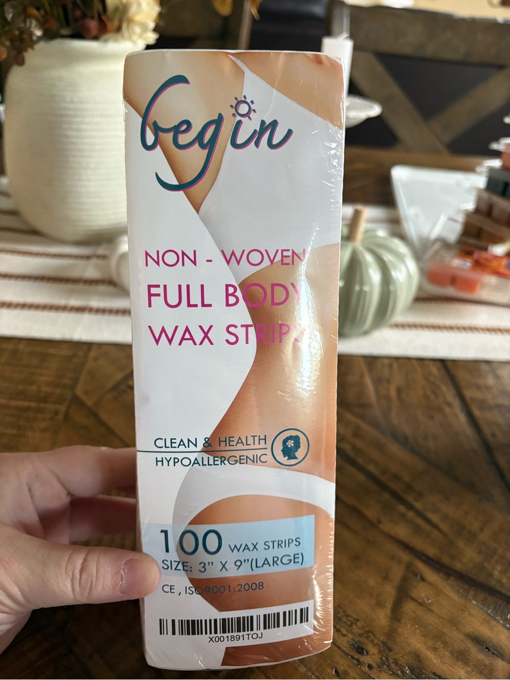 Non-Woven Full Body Wax Strips - Pink/Peach